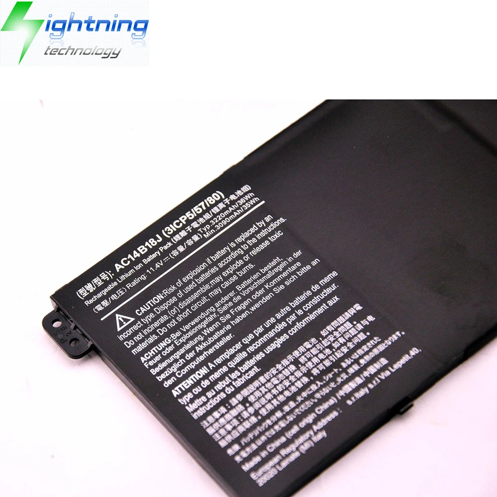 New Genuine Original AC14B18J 11.4V 36Wh Laptop Battery for Acer Aspire V5-132P V3-112 ES1-511 ES1-512 AC14B13J