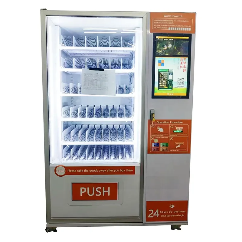 Hot Sale Free Standing Vending Machine Delivery System Tech Touch Screen SDK Enabled Intel Core I3 for Supermarket Retail