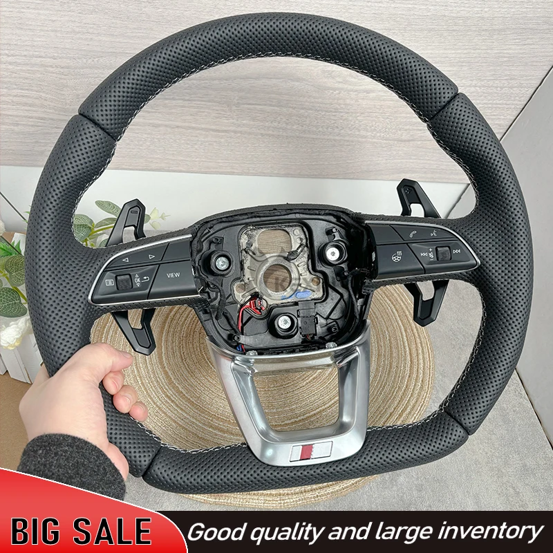 Heated Steering Wheel Suitable For Audi Q5L, Q5, S5, RS5, Leather perforated Steering Wheel Modification,Car Accessories