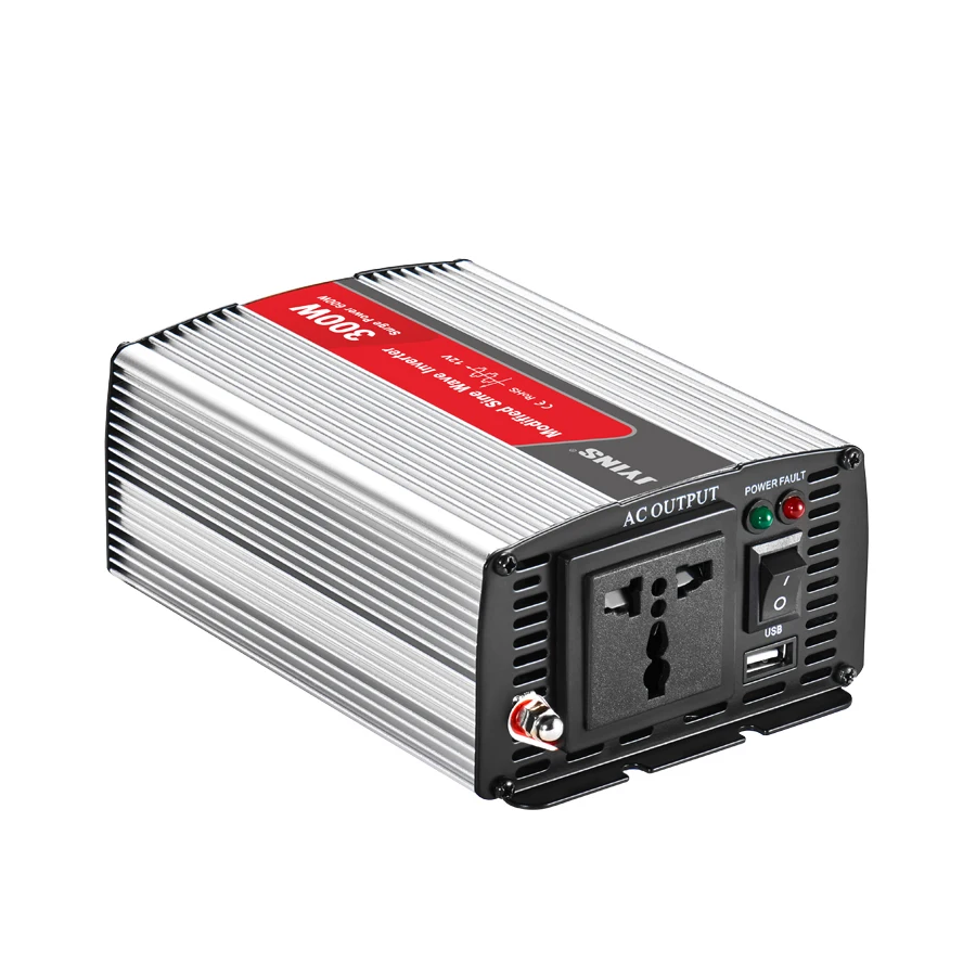 Smart 300W 12v/24v/48v DC to AC 110v/230v Modified Sine Wave Single Phase Power Inverter for Automotive & Home Use