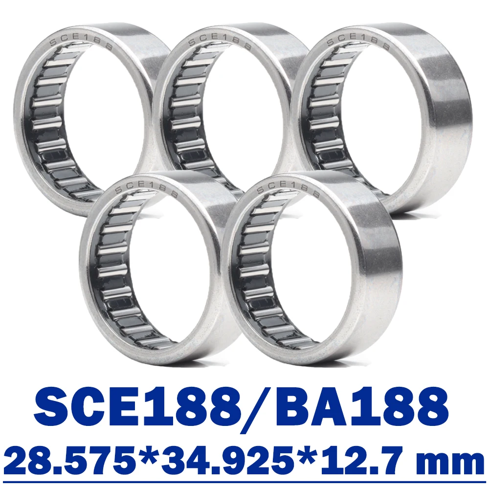 

SCE188 Bearing 28.575*34.925*12.7 mm ( 5 PC ) Drawn Cup needle Roller Bearings B188 BA188Z SCE 188 Bearing