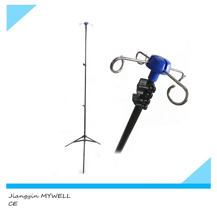 M-IV1 MYWELL Metal Collapsible Portable Iv Drip Stand Poles