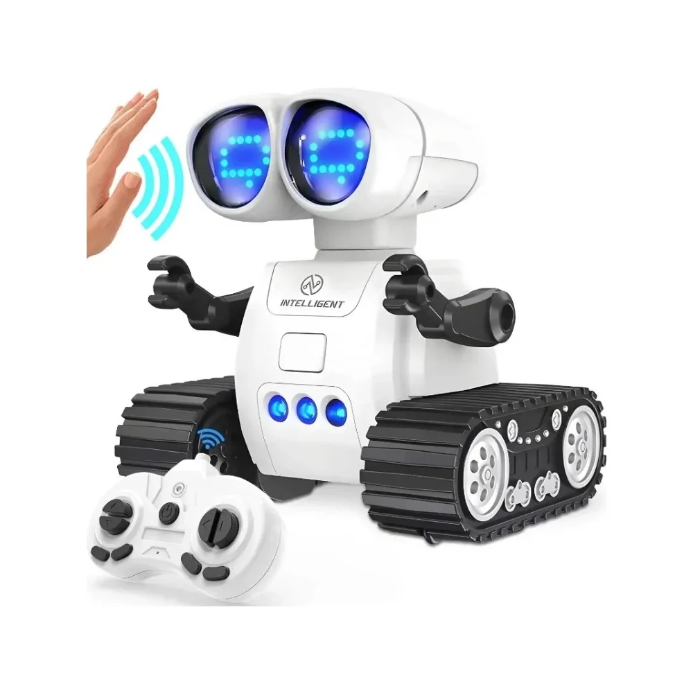 Remote Control Robot for Kids - Rechargeable Talking Robot with Music, LED Eyes & Walk Functions