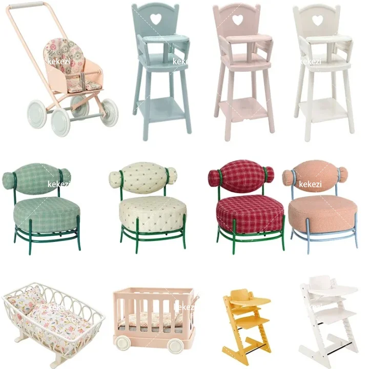 

Миниатюрный тканевый диван для кукольного домика, миниатюрные стулья, игрушки для детских кукольных домиков, новая миниатюрная мебель для кукольного домика DIY