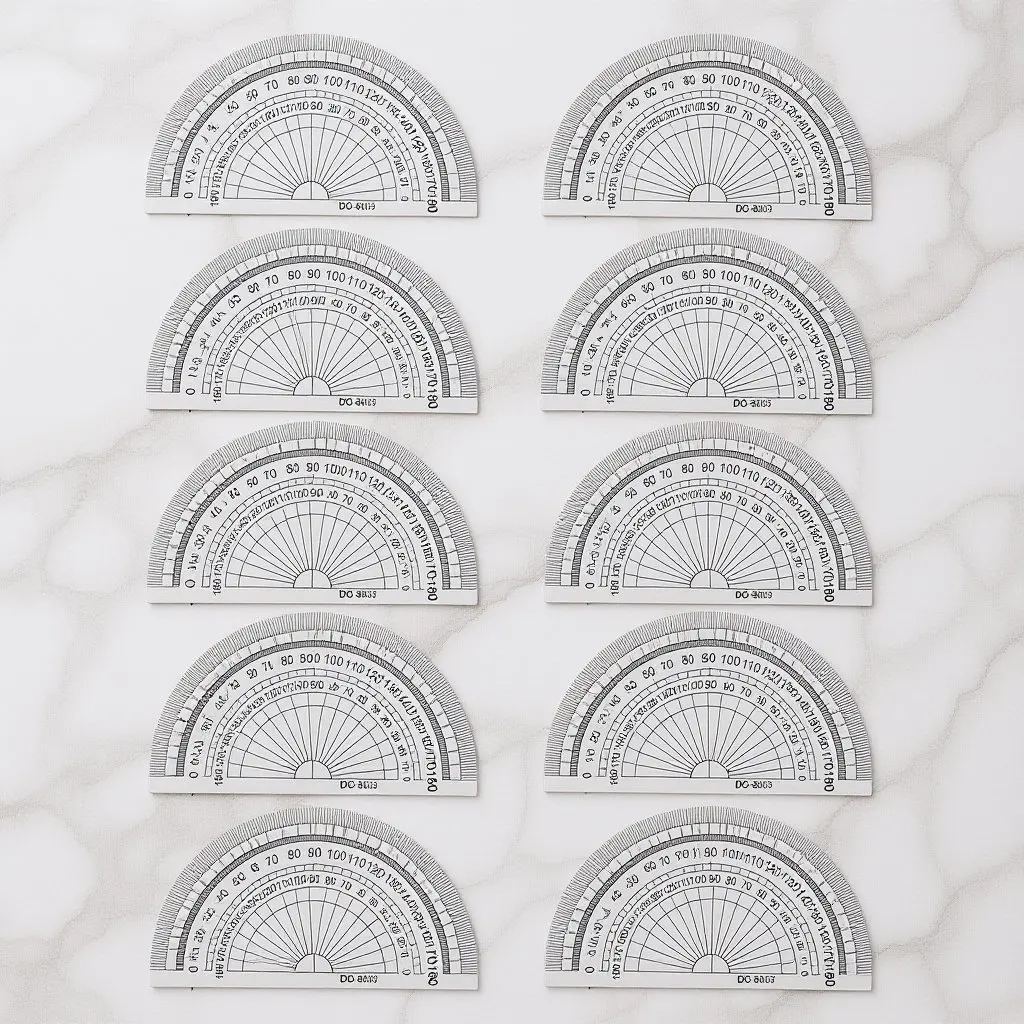 

20Pcs Plastic Protractors 4 Inch 180 Degrees Angle Measurement for School Students Office Rulers Math Drawing Rulers