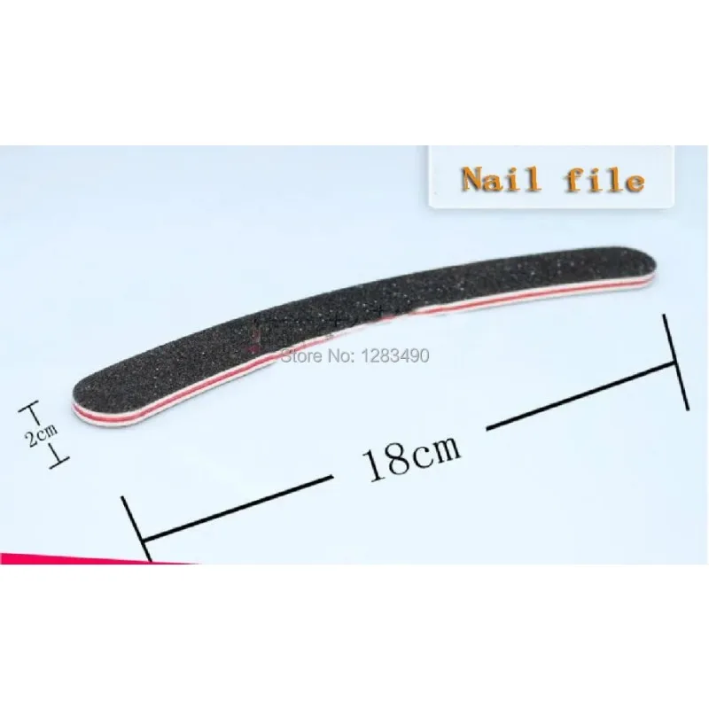 5pcs Professional Grinding Tools Black Nail Files Buffer Buckling Slim Crescent Grit Sandpaper 100/180 Nail Tools