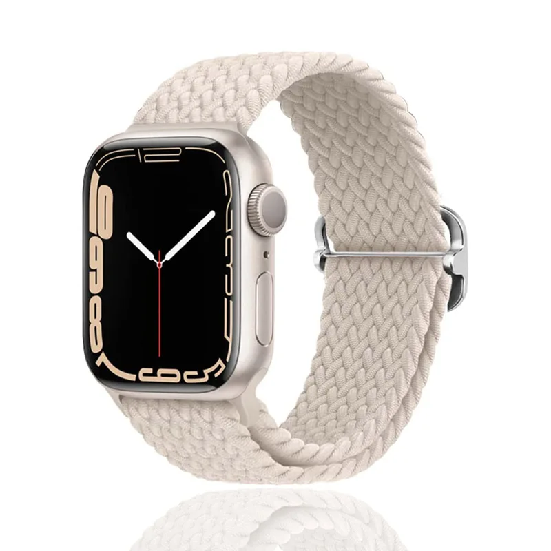 Geflochtene Schlaufen für Apple Watch Band 38 mm 45 mm Damen Herren elastische Ersatzarmbänder für Iwatch Ultra Serie 9 8 7 6 5