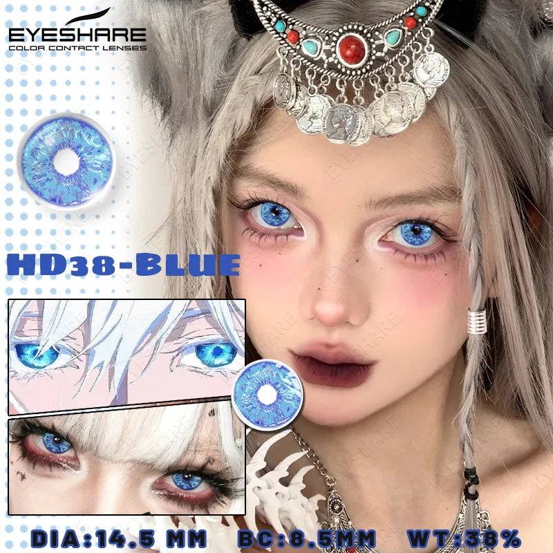 EYESHARE Anime-Zubehör Augenlinsen 1 Paar Cosplay Farbige Kontaktlinsen für Augen Verrücktes Halloween-Make-up Farbige Augenlinsen – Detail 25