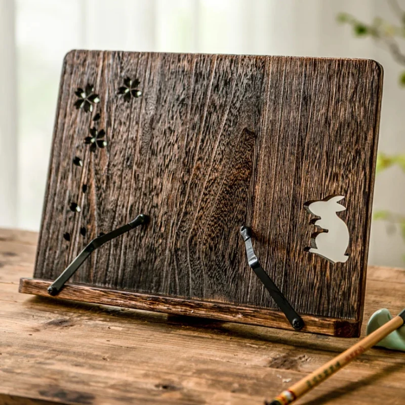 

Подставка для книг из цельного дерева, регулируемая стойка для чтения для стола Suporte Para Leitura для офиса и учебы, винтажный настольный органайзер