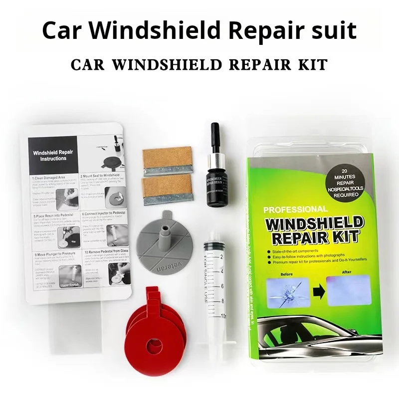 

Automotive Windshield Repair Liquid Bull's Eye Star Crack Repair Kit Windshield glass scratch crack repair auto parts