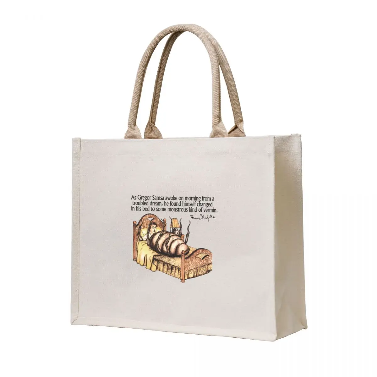 

Opening Phrase Of Metamorphosis By Franz Kafka Tote Bag supermarket folding bag ecological bags bag for beach eco folding