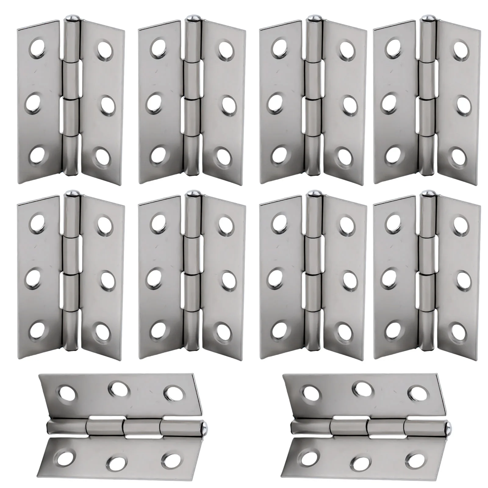 10Pcs Stainless Steel Door And Window Hinges Loose Leaf Hinge Steel Detachable Hinge Split Detachable Hinge 6 Mounting Holes