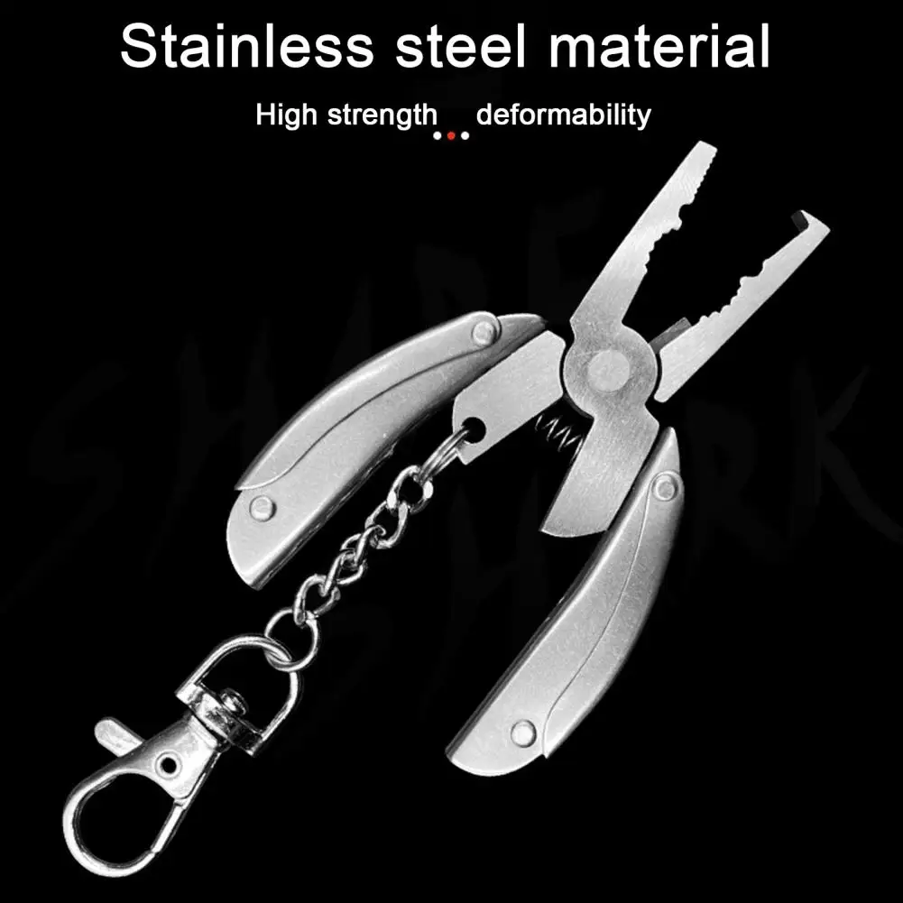 

Stainless Steel Pliers Portable Stainless Steel Folding Pliers Multi-purpose Wire Cutting Hook Removal Screw for Outdoor