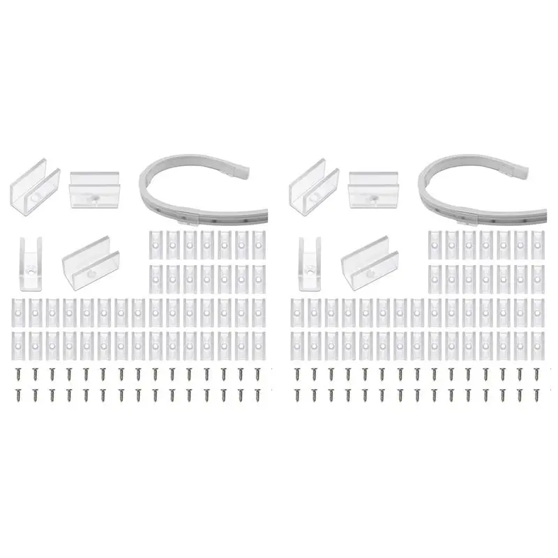

Кронштейны для крепления неоновых лент AT05, 200 шт., аксессуары для установки неоновых светильников, клипсы для крепления светодиодных неоновых лент 6x12 мм.