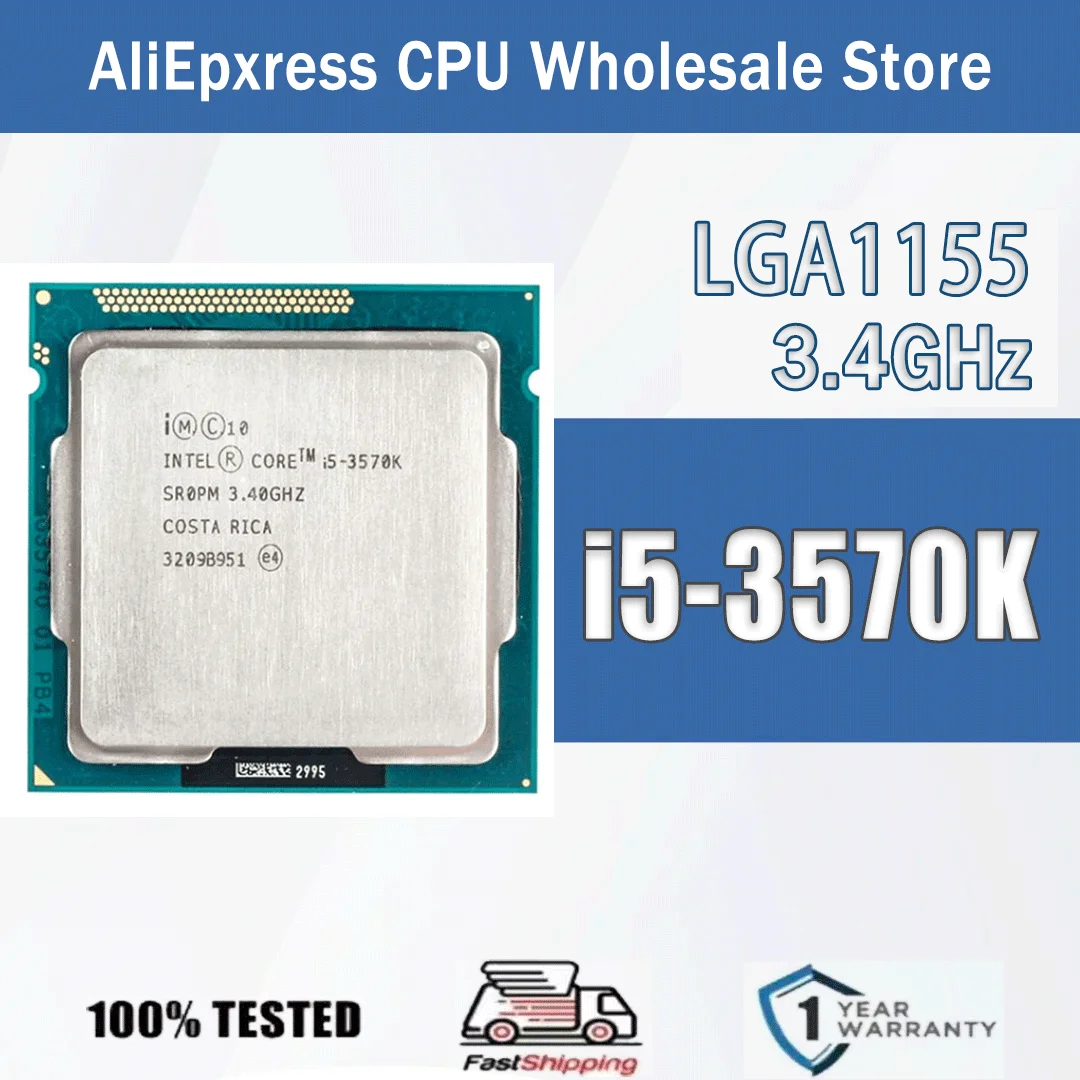Intel Core i5-3570K 3,4 GHz Quad-Core Quad-Thread 6M TDP77W Processador de CPU de computador Servidor FC-LGA12C LGA 1155 i5 3570K