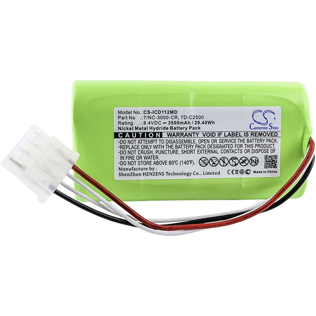 Cameron Sino 3500mAh Battery For Innomed HeartScreen 112d 7/NC-3000-CR  7D-C2500  PPC 002