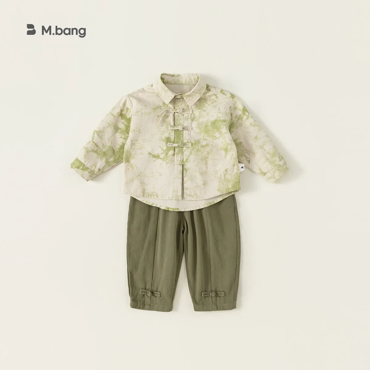 Baby Girl Clothes Suit Children Clothing Clothing Children Spring and Autumn Two-piece Set Boy Plate Buckle New Chinese Style