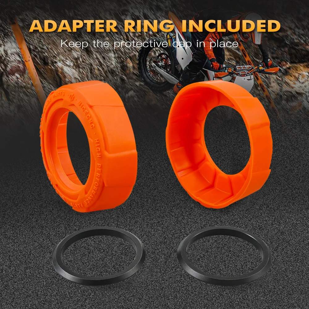 NICECNC Motorcycle TPE Front Rear Wheel Bearing Protection Cap Guard Cover Protector For KTM 125-500 EXC EXC-F EXC-W XC-W 17-23