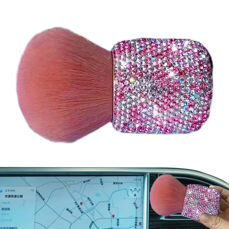 

Car Interior Dust Brush Bling Rhinestone Detailing Brush Car Cleaning Brush Dust Collectors Mushroom Hair Dirt Dust