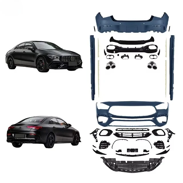 Manufacturing Source Car Front Bumper Rear Bumper Hood Lamp Side Skirt for Mercedess Benz CLA Class W118 15-18 to AMGs CLA45