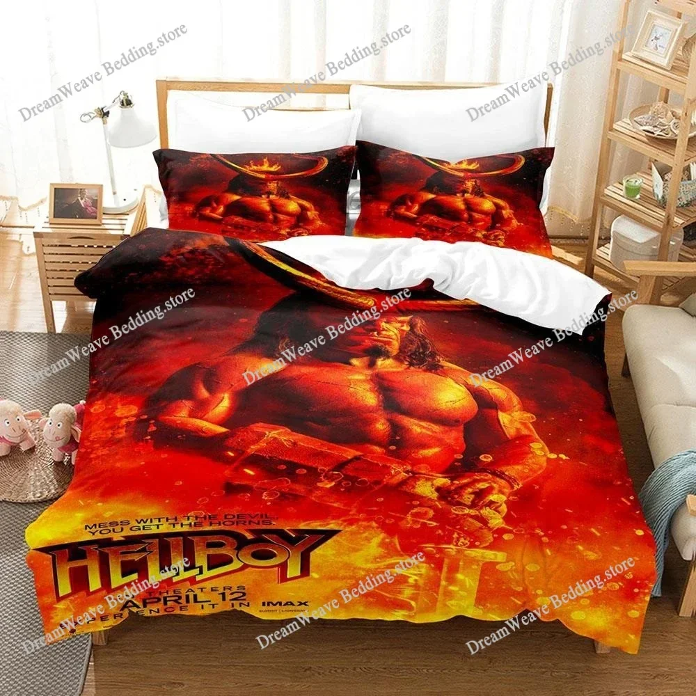 The Film Hellboy Bedding Set Single Twin Full Queen King Size Bed Set Aldult Kid Bedroom Duvetcover Sets Bed Sheet Set 2025