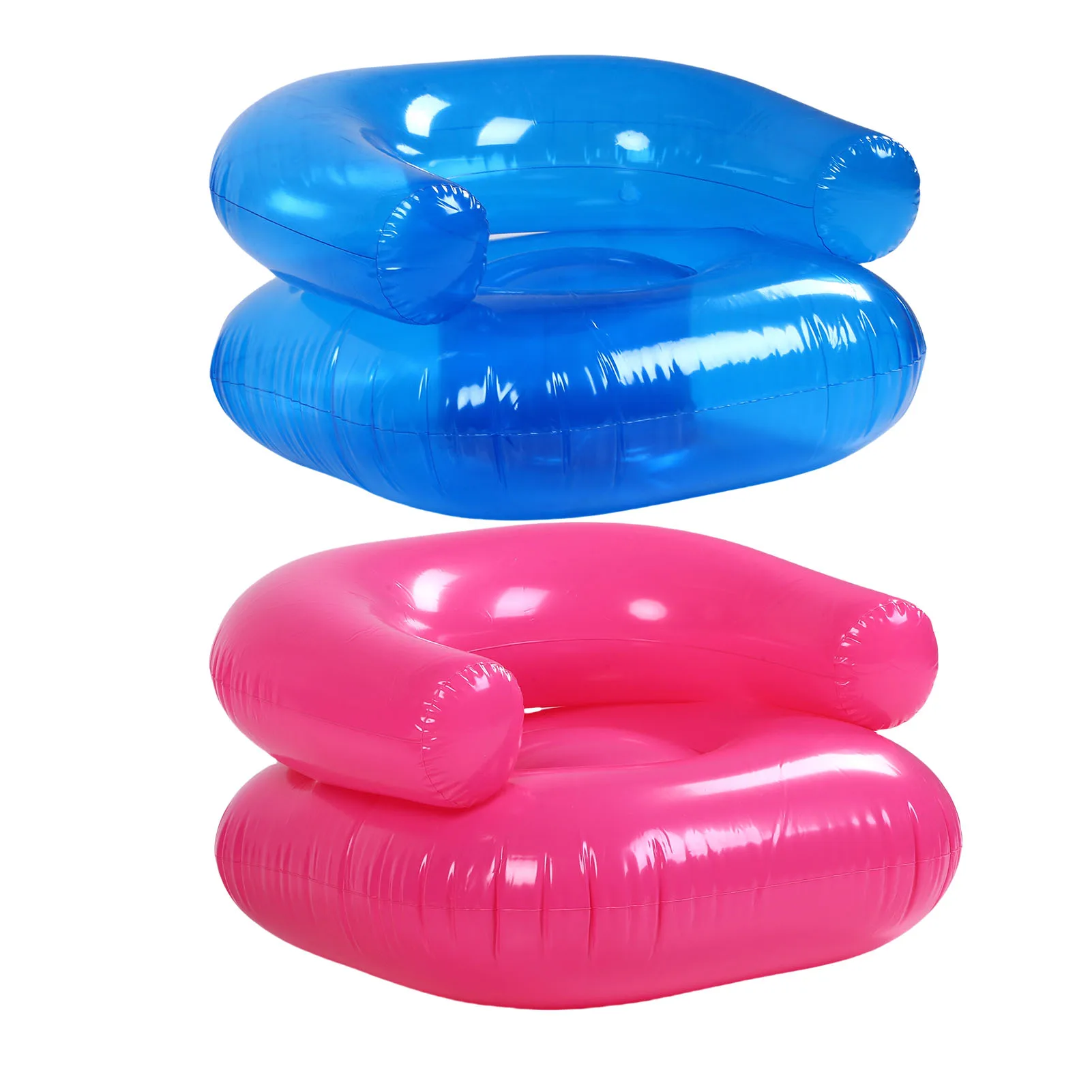 PVC Blow Up Sofa Inflatable Lounge Chair Transparent PVC Soft Comfortable Blow Up Couch for Bedroom Living Room Hallway Balcony