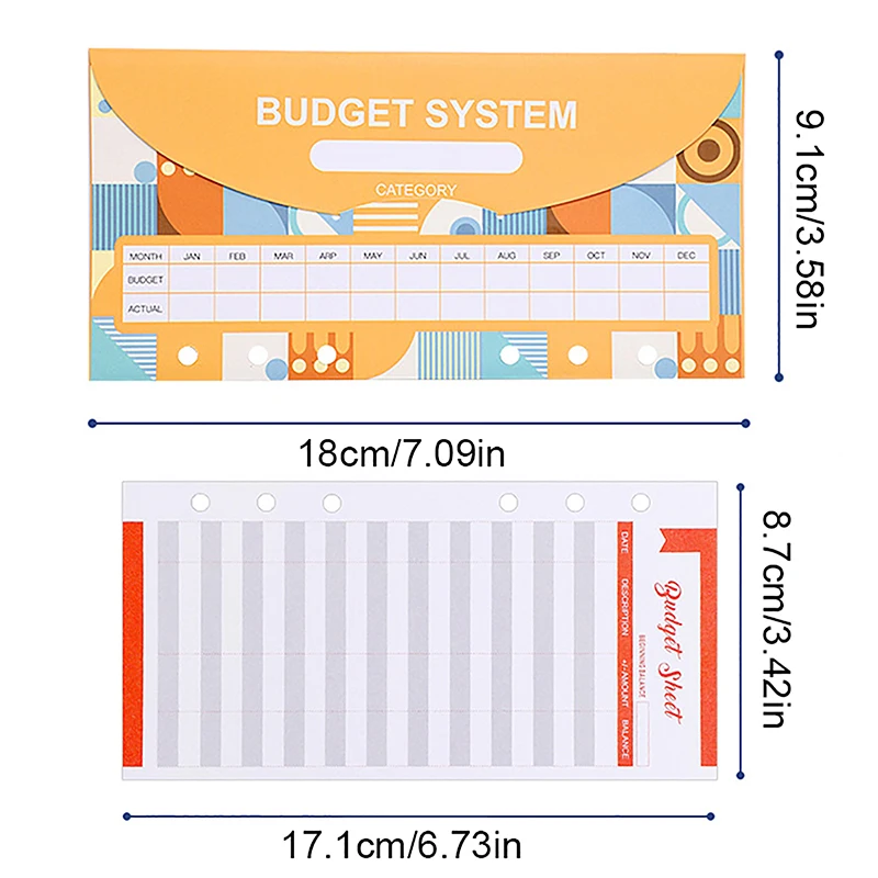 ルーズリーフバインダー予算プランナー、お金オーガナイザー、6リング、エンベロープには12枚の予算が含まれ、a6