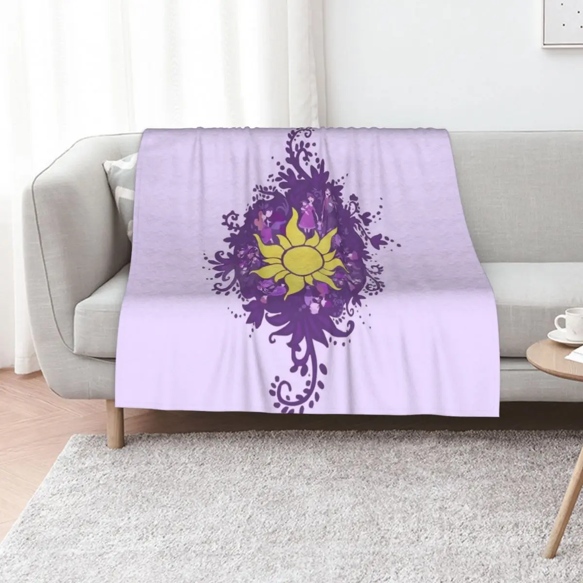 Tangled - Sun - Kingdom Dance Throw Blanket Soft Big Travel Multi-Purpose blankets ands Sofas Extra Large Throw Blankets
