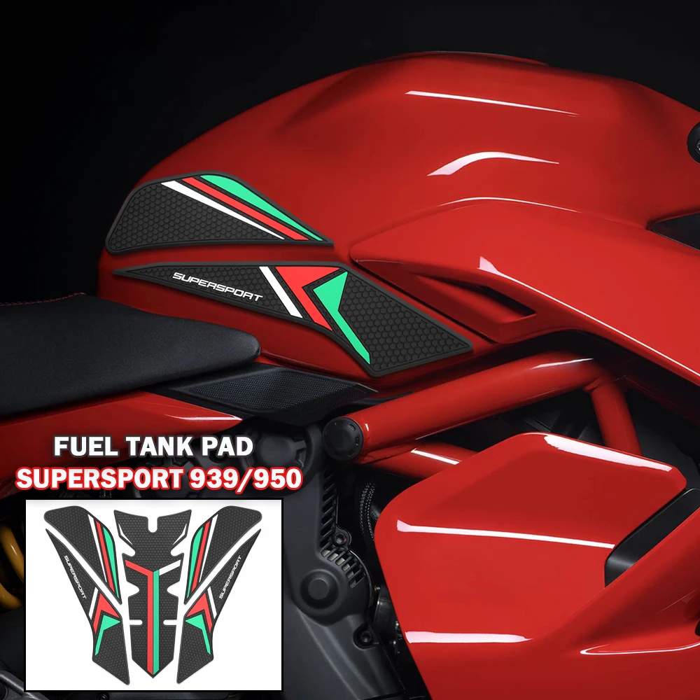 

For Supersport 950 939 2024 2023-2021 Motorcycle Rubber Gas Tank Decoration Protection Thicken Decals Fuel Tank Stickers Kits