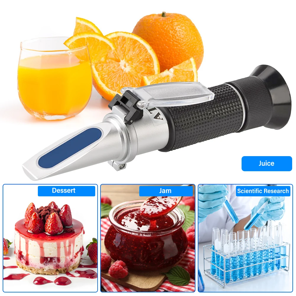 Yieryi réfractomètre Brix portatif 0-20% ATC testeur de teneur en sucre de haute précision avec Division de 0.1% pour jus confiture lait boisson