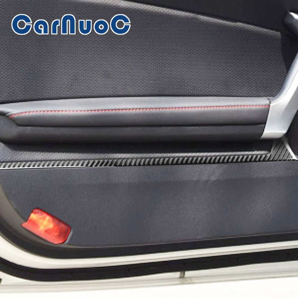 

Car Interior Carbon Fiber Stickers Door Decorative Strips For Toyota 86 Subaru BRZ 2016-2020 Auto Cover Trim Accessories