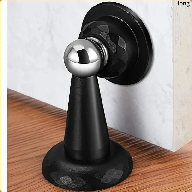 Magnetic Door Stopper No Drilling Required Adhesive Door Stopper Silent Suction Anti-collision Door Stop Silicone Floor Suction