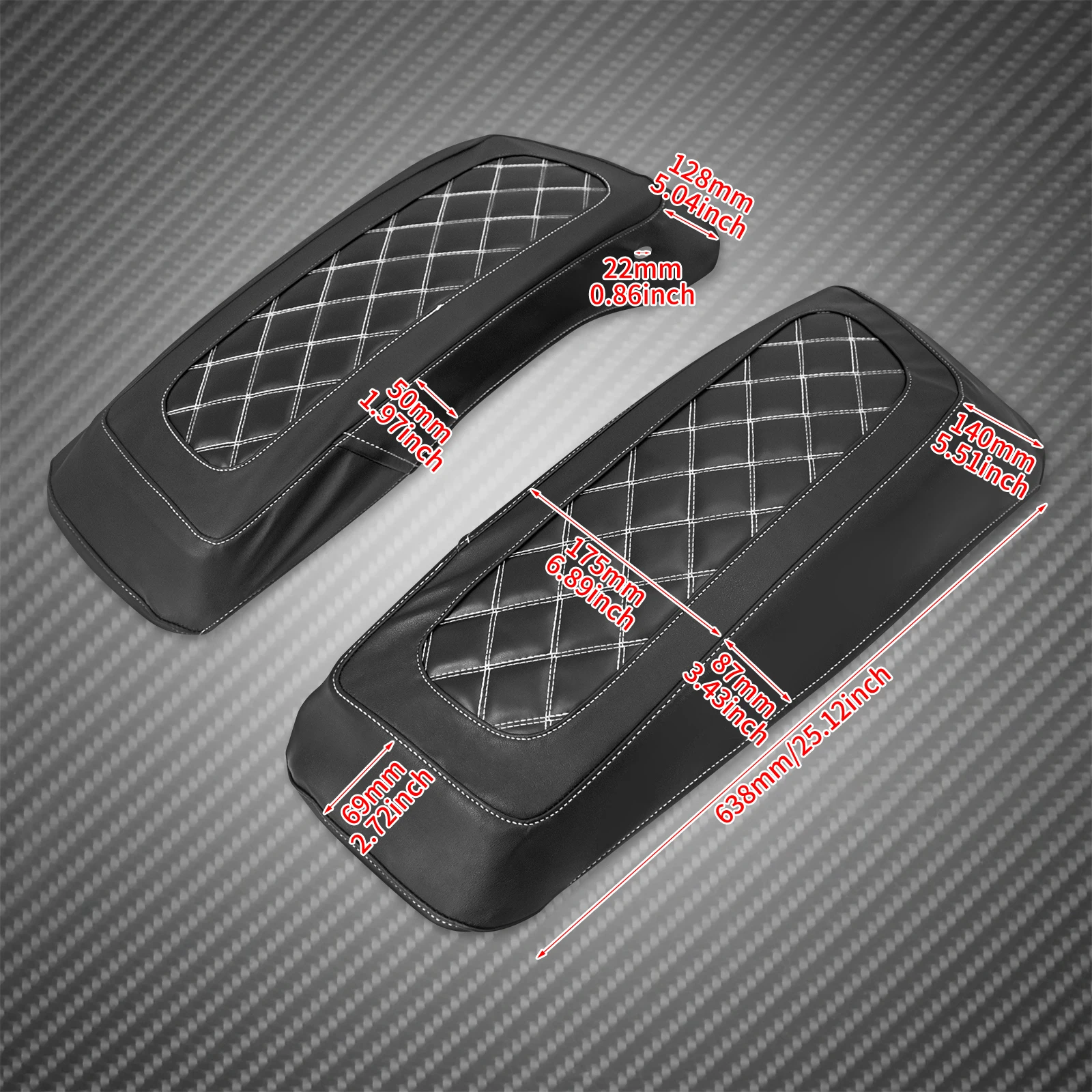 Motorcycle Hard Saddlebag Lid Cover Hard Side Bag Waterproof for Harley Road King Street Glide CVO Electra Glide FLHR 14-2024