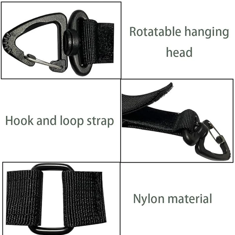 1/3pcs Utility Belt Keeper Molle Gloves Holder Outdoor Keychain Tactical Gear Clip Rope Hanger Hooks for Hunting Climbing