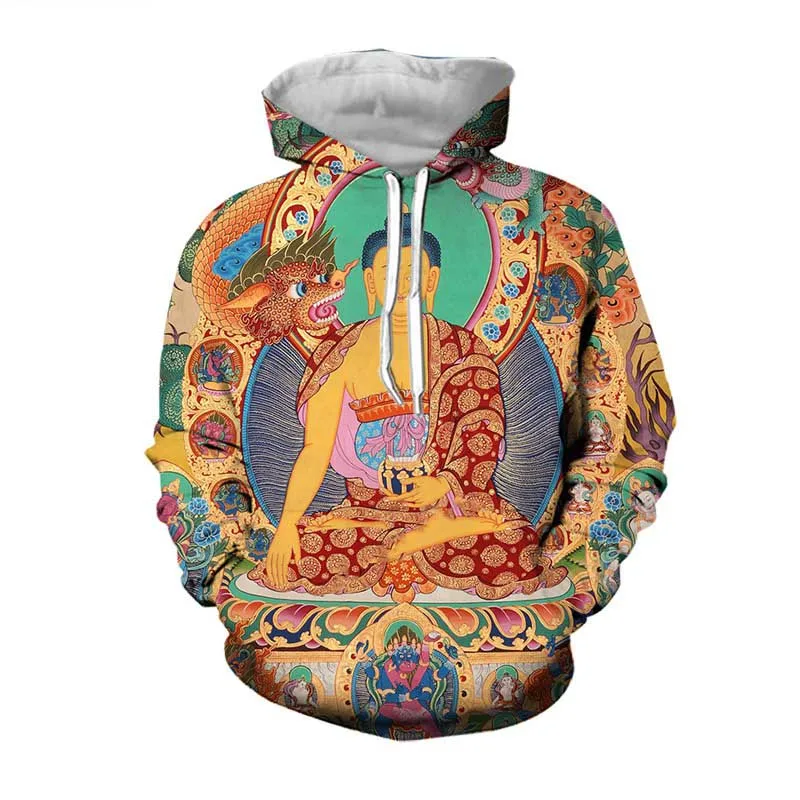 Boeddhisme Boeddha Shakyamuni 3d Print Hoodies Mannen Vrouwen Oversized Hoodie Pullovers Capuchon Sweatshirts Trainingspak Jas Voor Kinderen Kleding