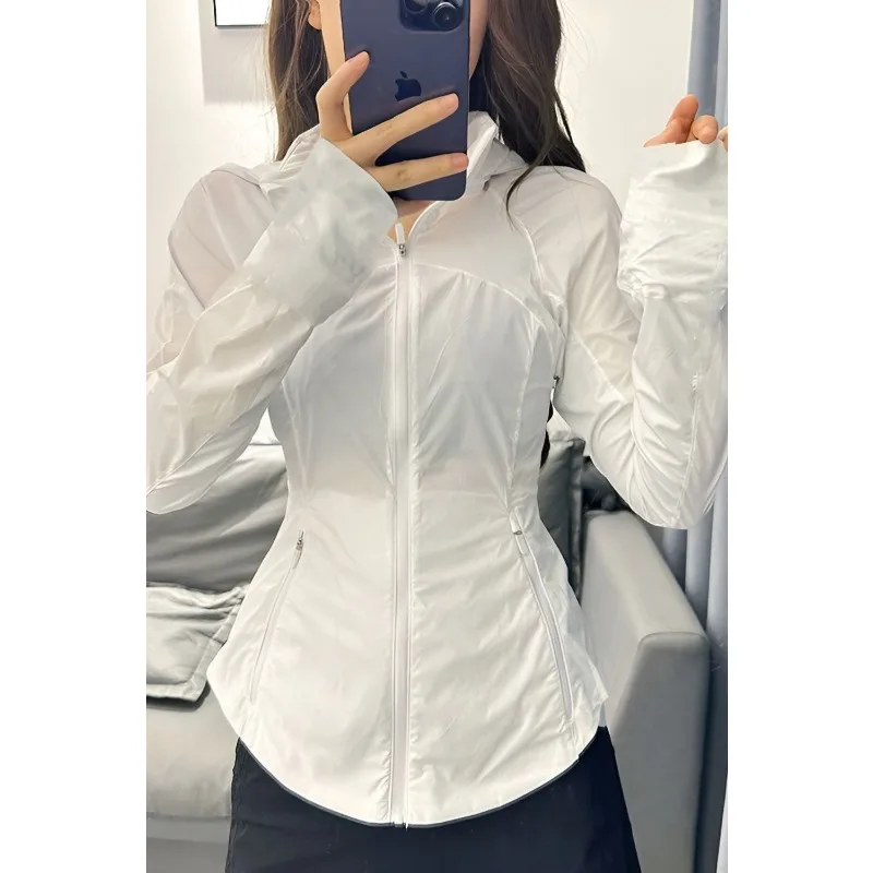 

Hardshell Sunscreen Jacket Female Trim Figure All-match Yoga Clothes Shortage of Money Fashion Thin Sun-protective Clothing