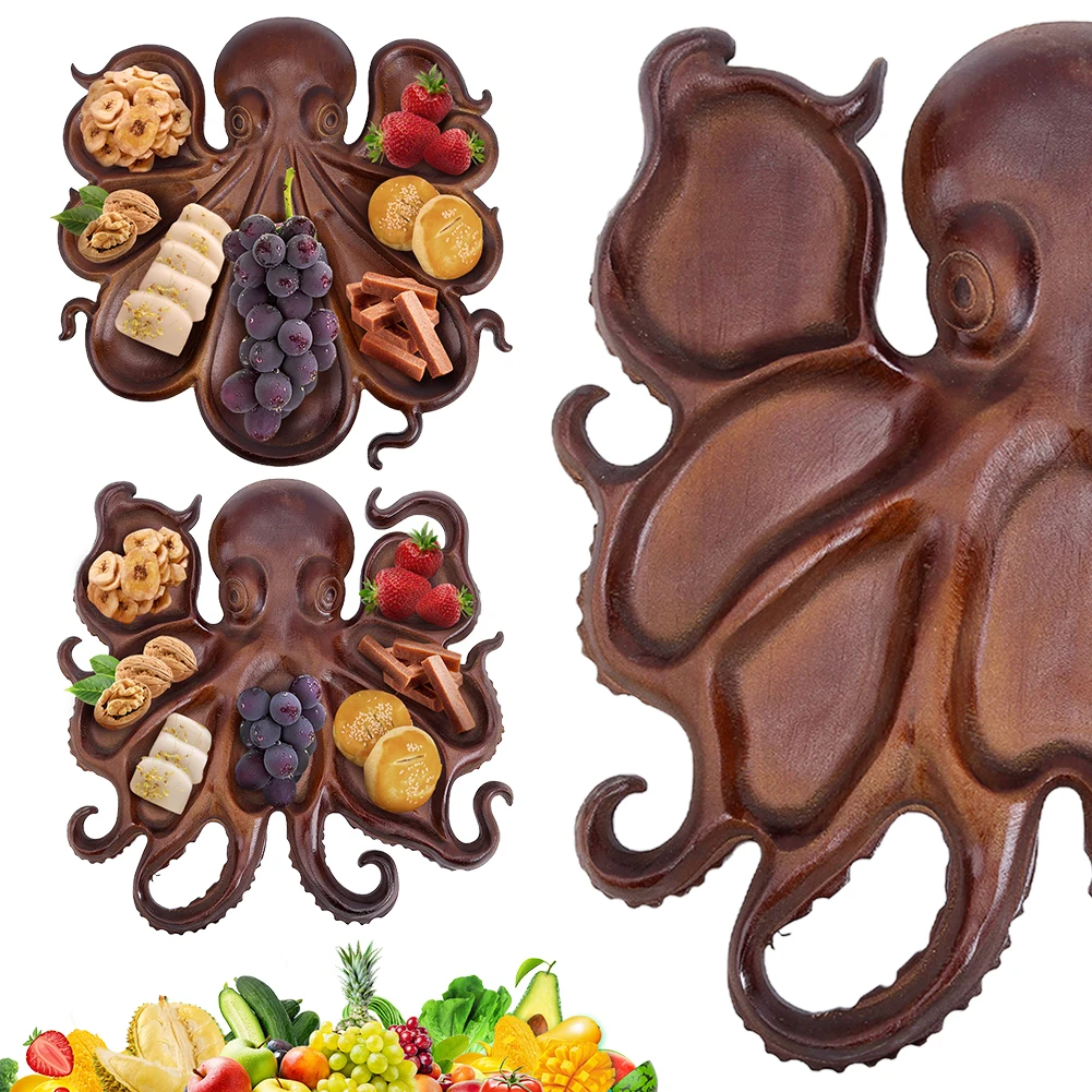 Oktopus-Charcuterie-Teller, Charcuterie-Tafel, Charcuterie-Tablett mit Tiermotiv, Serviertablett für Käse, Fleisch, Obst