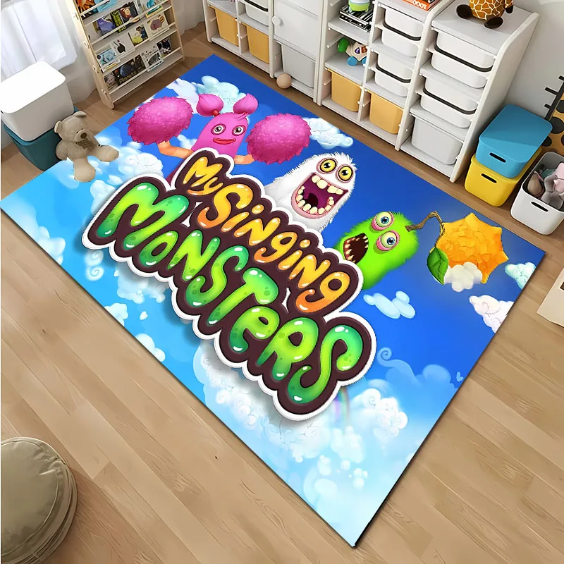 Video Game Singing M-Monsters Carpet HD Printed for Living Room Bedroom Mat Sofa Doormat Floor Rug Anti-slip Decor Alfombra Gift