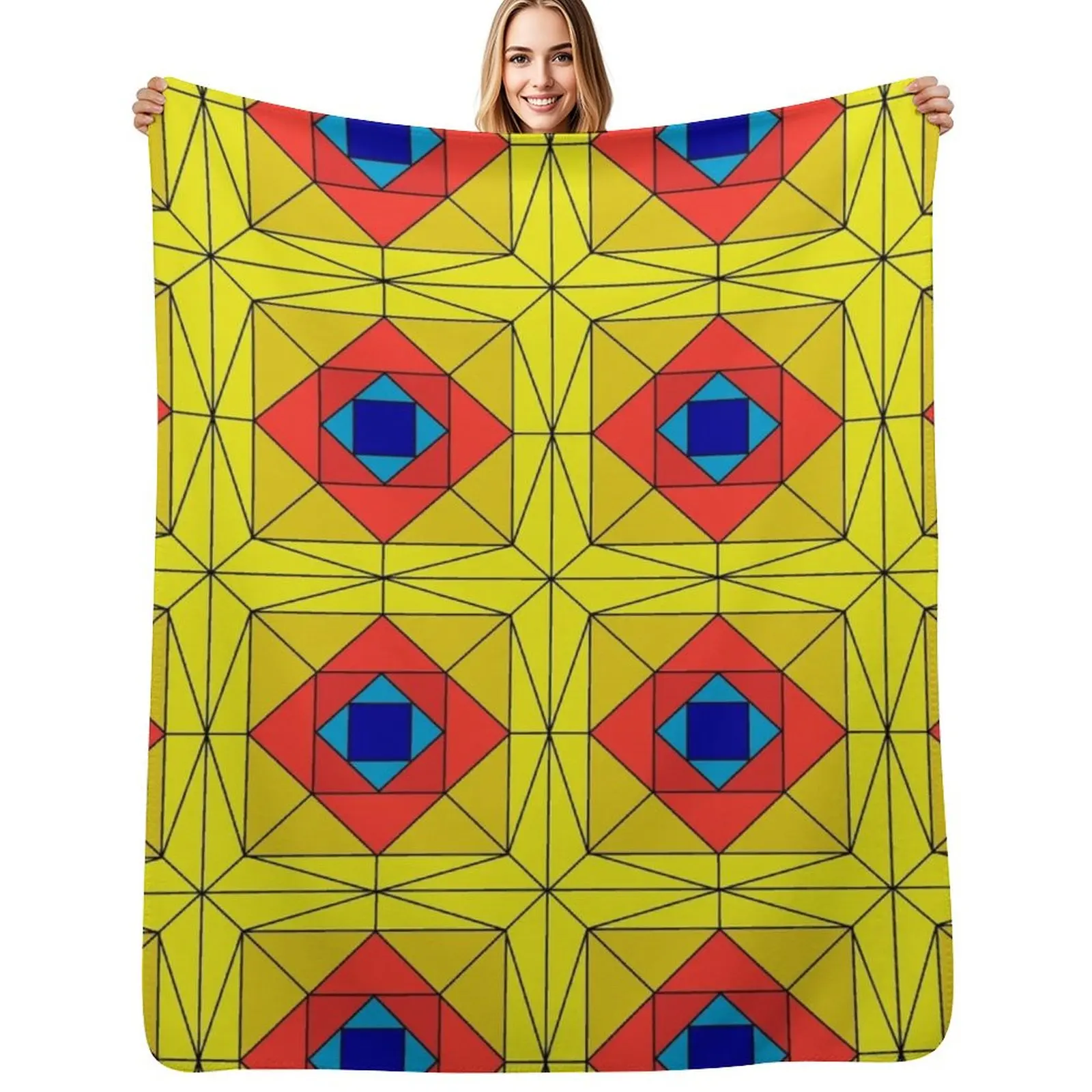 

Suspiria Stained Glass Throw Blanket Bed covers for winter Single decorative Blankets