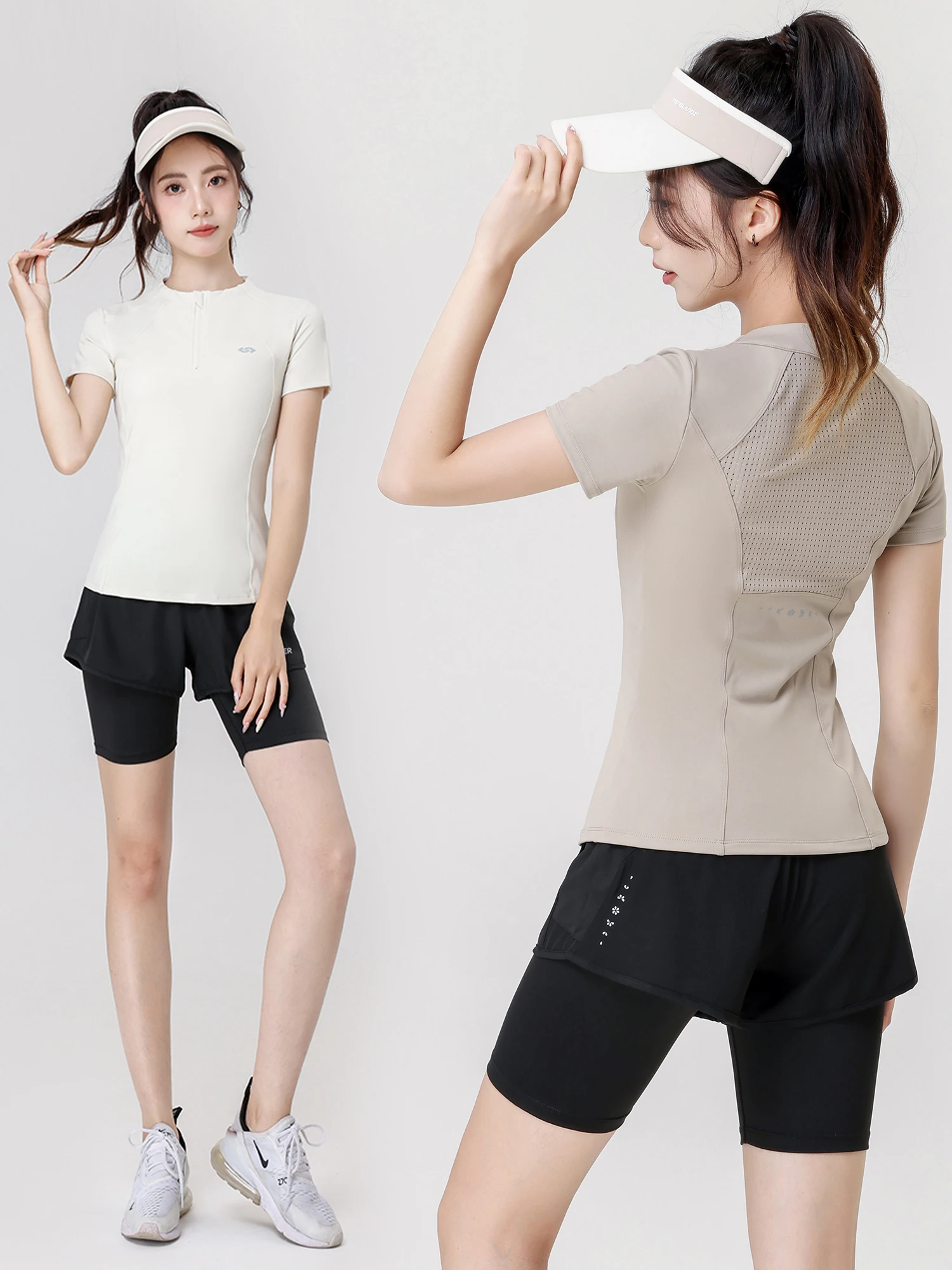 

Women's Running Sport Set Breathable Qui Dry Fitn Clothes Outdoor Morning Run Suit Profional Spring Training Outfit