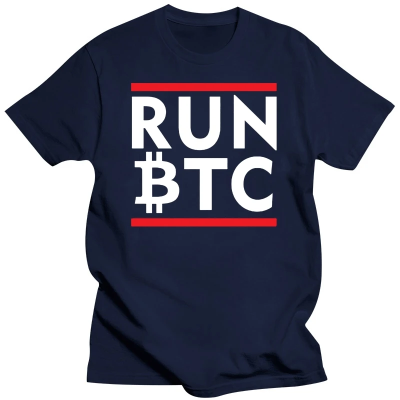 RUN BTC BITCOIN SHIRT - PREMIUM BITCOIN CRYPTO CURRENCY CRYPTO T-SHIRT Cool Casual pride t shirt men Unisex Fashion  tshirt