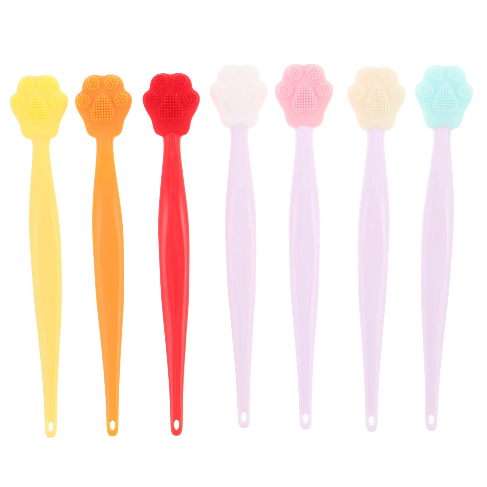 Épurateur Facial à griffes de chat en Silicone, brosse Double face pour l'élimination des points noirs, nettoyeur de pores en profondeur, outil exfoliant doux pour le visage, 7 pièces