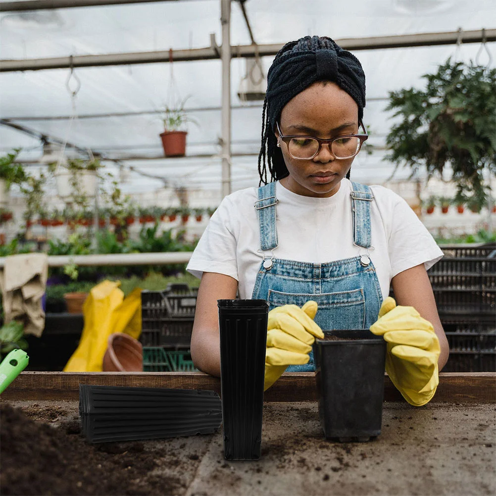 60 قطعة أواني شجرة Pp سميكة في الهواء الطلق حديقة كوب التغذية زراعة الحضانة كاتب الحاويات زهرة الخضار تنمو الكؤوس