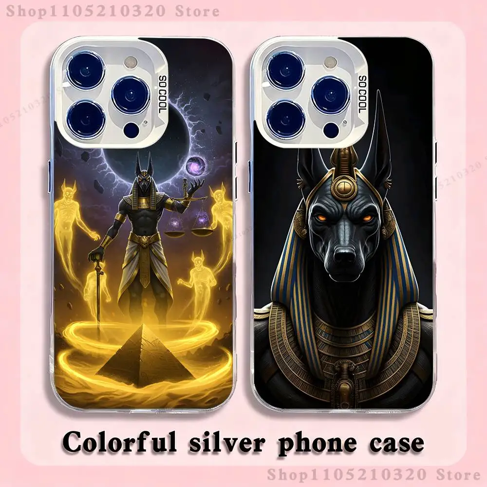 

Egypt Anubis Phone Case For iPhone 17,16,15,14,13,12,11,Pro,Max,Plus,Mini,XS,SE Anti Fall White Matte Hard Bumper