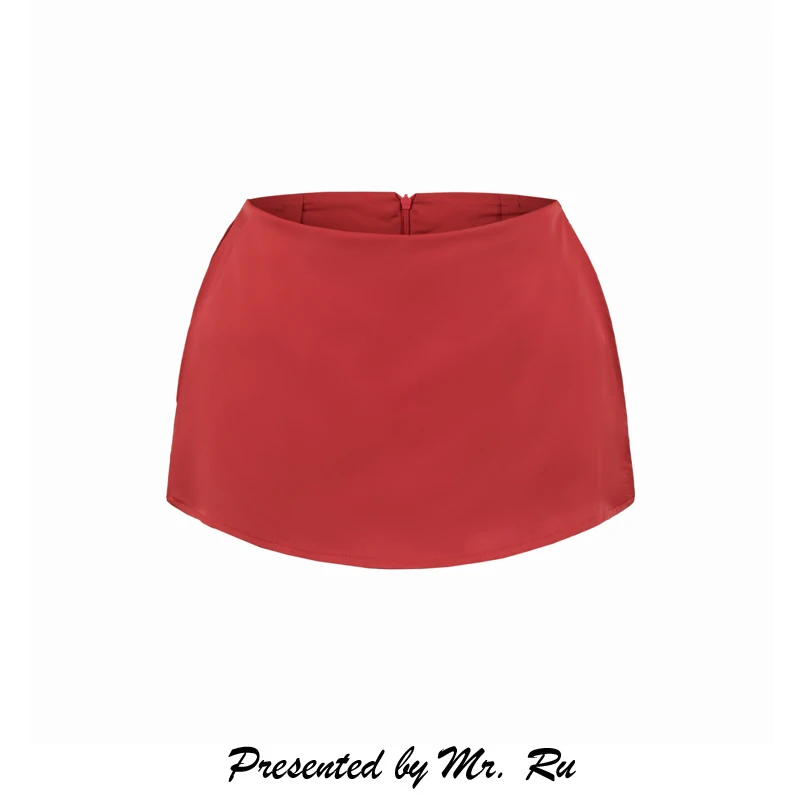 Pure Desire Low Waist A-Line Satin Short Pants Women's Fashion Anti-Light Summer Shorts Elegant Age-Defying Sexy Girls