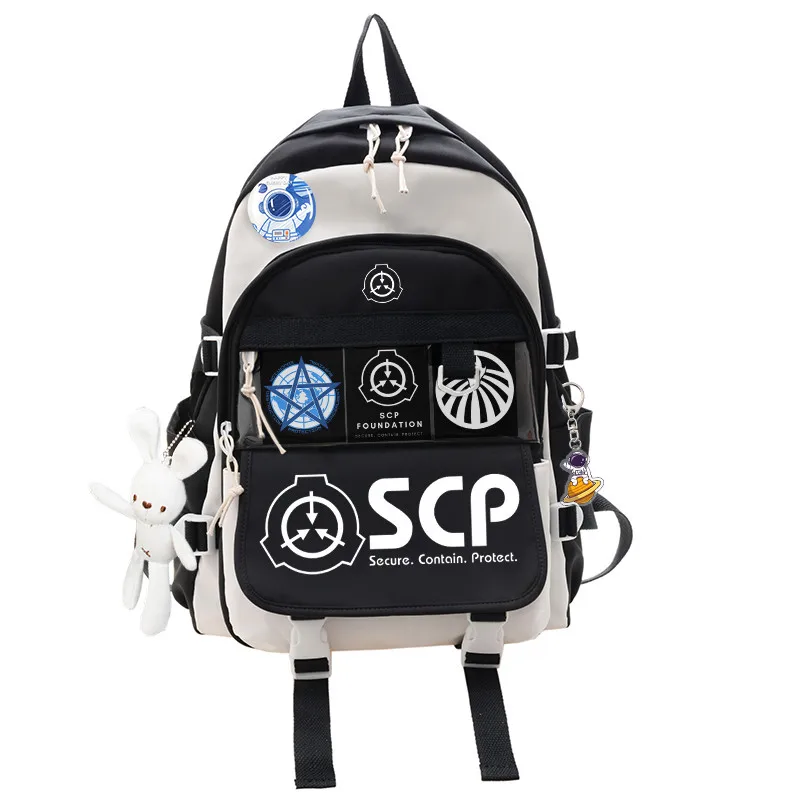 SCP Game Anime Waterproof Backpack Travel School Book Students Messenger Laptop Mochila Kids Boy Girl Bag