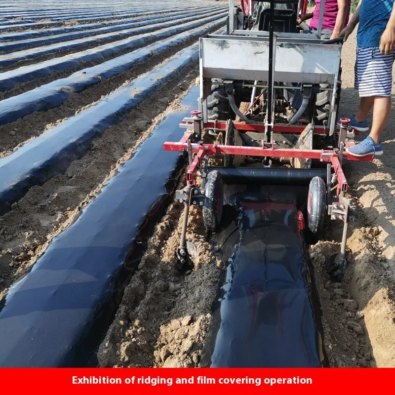 All-in-One Four-Wheel Belt Ridging Film Mulching Fertilization And Drip Irrigation Machine Plastic Mulch Layer Machine