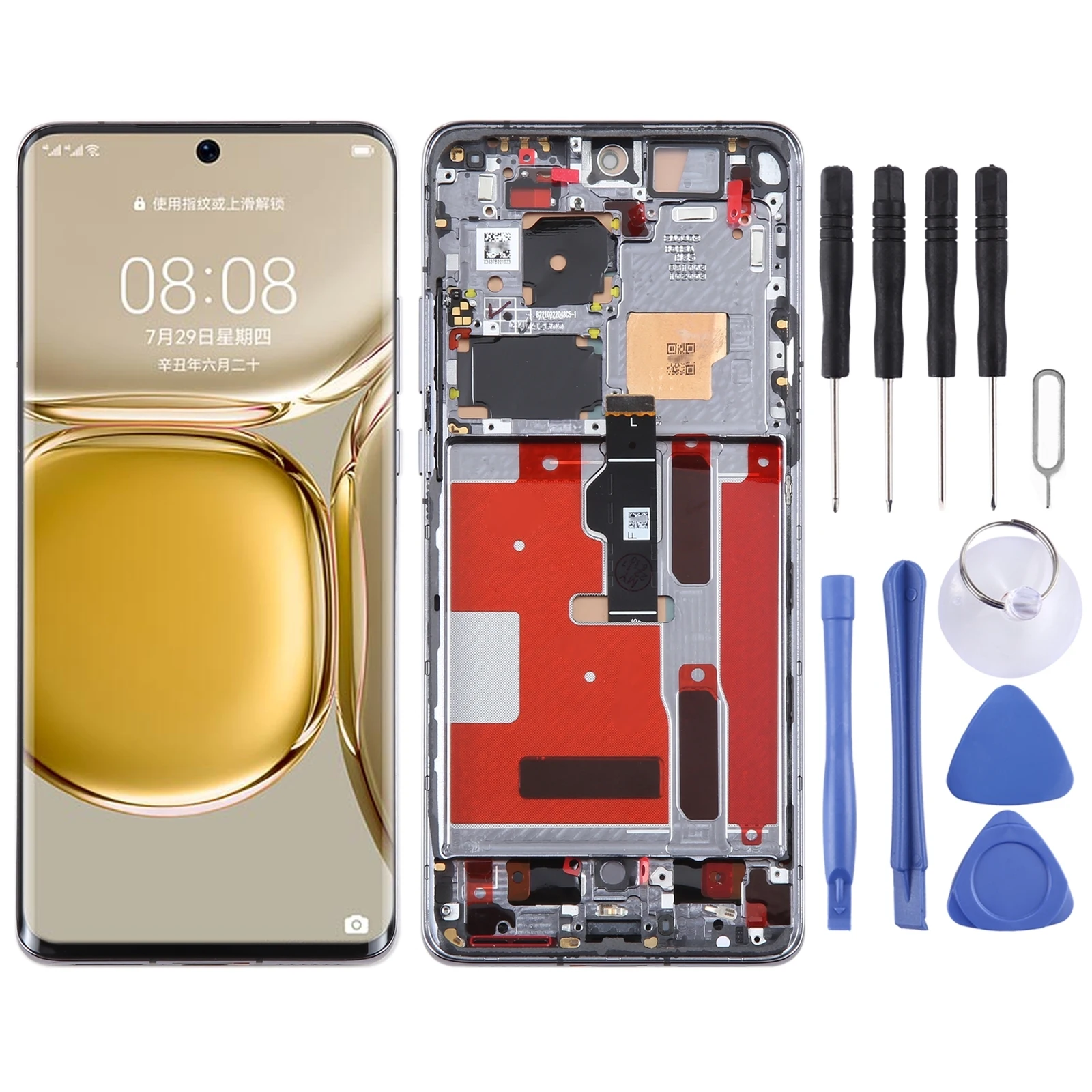 Original LCD Screen for Huawei P50 Pro Digitizer Full Assembly with Frame Display Phone LCD Screen Repair Replacement Part