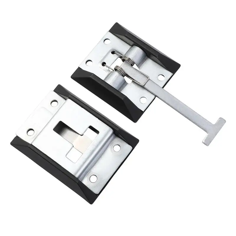 1 Pair Door RV Latch Screen Lock Holder Handle Trailer Stainless Steel T-Style Entry Door Catch for Camper