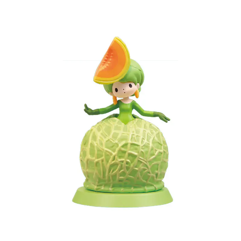 Qualia Cute Fruit Fashion Girl Gashapon Capsule Toys Watermelon Apple Muskmelon Anthropomorphic Figures Model Toy Gifts